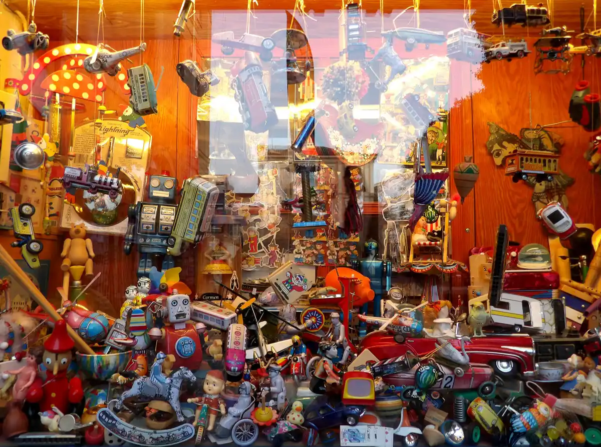 Collection of antique toys