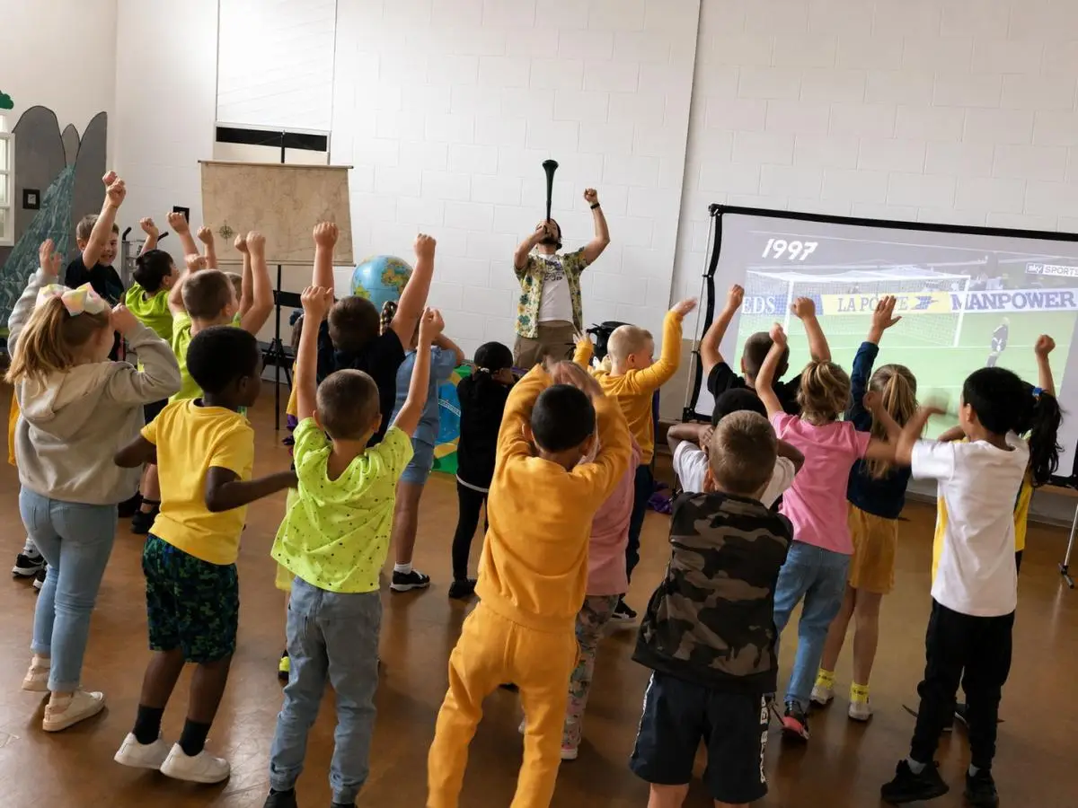 Children in a Brazil themed workshop