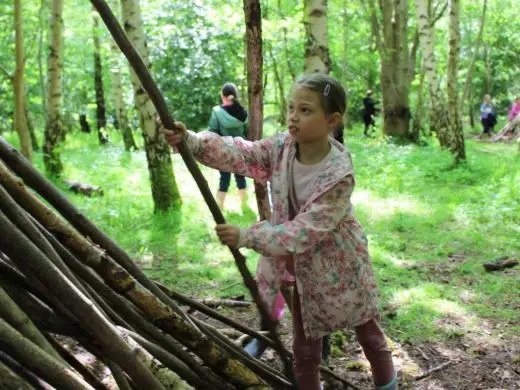 school trip at Bushcraft with the Field Studies Council