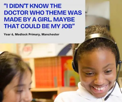 school trip at Delia Derbyshire Day