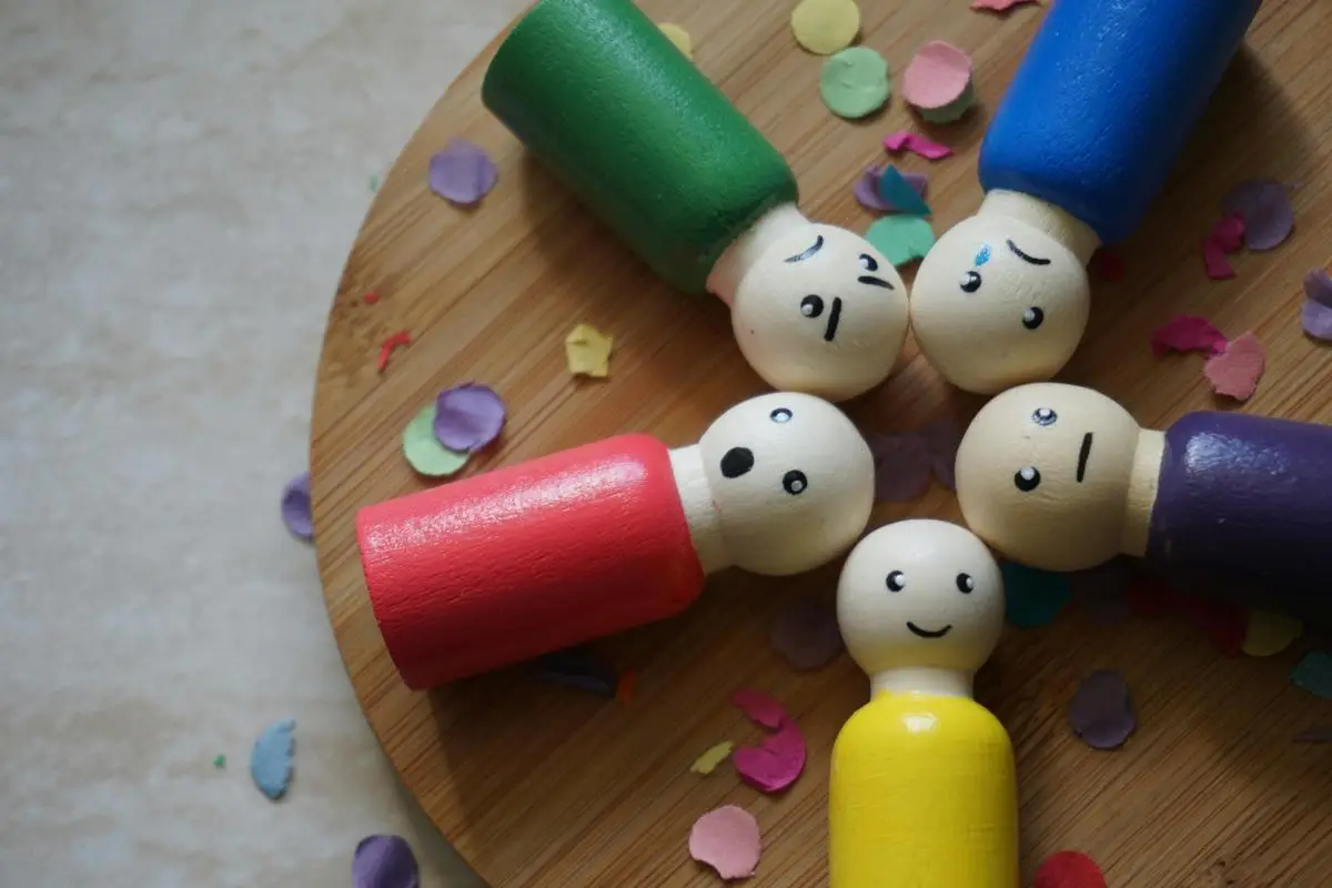 Colourful peg board game for children