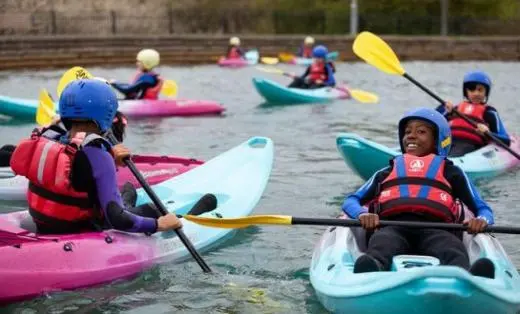 school trip at Lee Valley White Water Centre