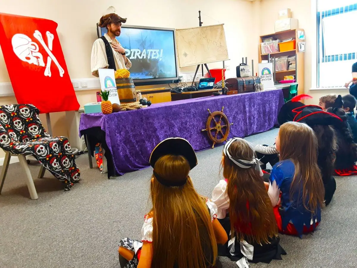 School children dressed as pirates