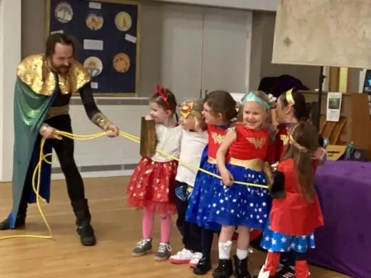 school trip at Superhero Workshop & Wow Day